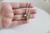 Gemstone Trio Necklace - Labradorite, Moonstone, and Opal