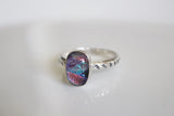 Dichroic Glass Ring- Made to order in your size