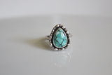 Turquoise Teardrop Ring- Size 7