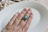 Turquoise Teardrop Ring- Size 7