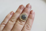 Handstamped Kyanite Ring- Size 6