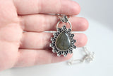 Flower Labradorite Statement Necklace