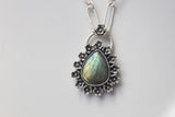 Flower Labradorite Statement Necklace