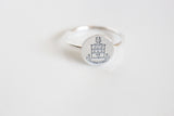 Alpha Chi Omega Crest Ring -Sterling Silver Ring