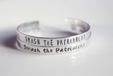 Smash the Patriarchy Bracelet/ Aluminum Cuff Bracelet/ Female Empowerment/ Stamp Jewelry/ Girl Power/ The Future Is Female/ Resist Bracelet